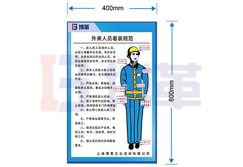 承包商、訪客著裝規(guī)范標識牌