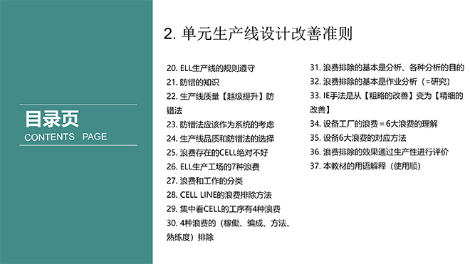 單元生產線設計培訓教材