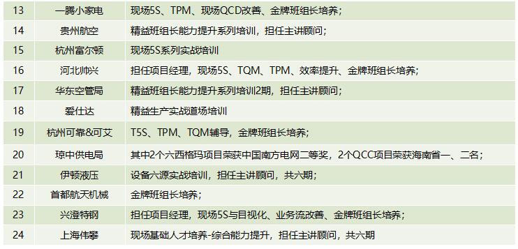 博革咨詢顧問精益咨詢項(xiàng)目成就